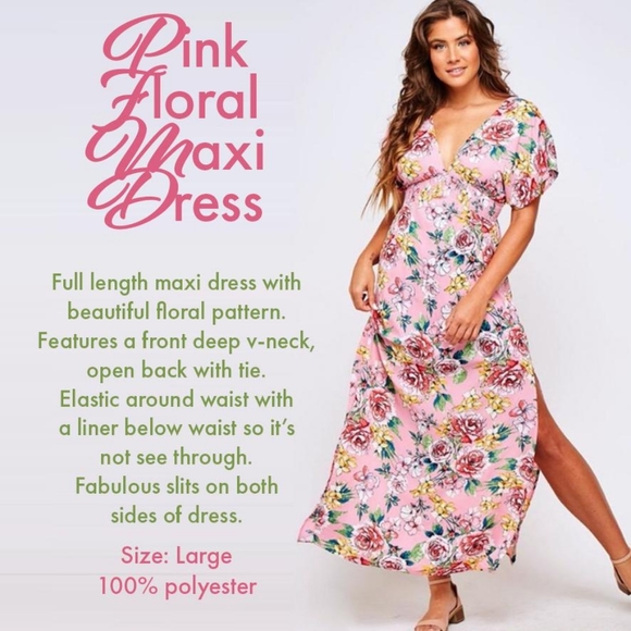 ValMarie Dresses & Skirts - Pink Floral Maxi Dress